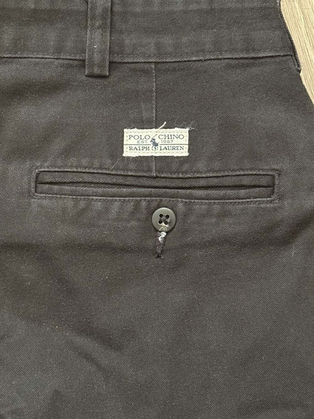 Polo Ralph Lauren Vintage Pleated Cuffed Chino Pants Black Size 34x32